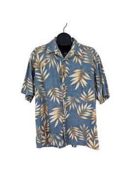 Cooke Street Honolulu Hawaiian Button Up Camp Shirt Palm Print Coastal Size 2XL